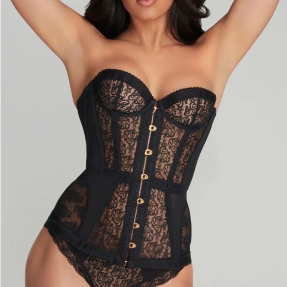 Agent Provocateur Mercy Corset Black Lace Size 2 (Small)